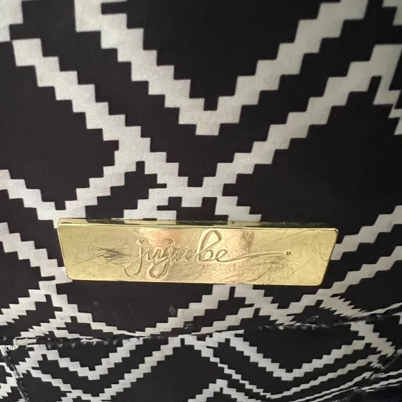 JUJUBE Be Right Back Diaper Bag Backpack - My Empress Black & White - Picture 7 of 16